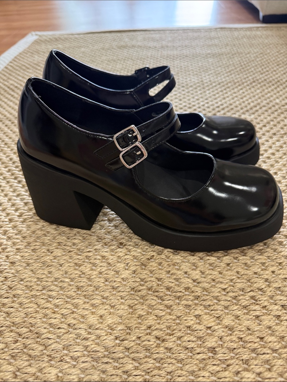 Madden Girl Black Patent Mary Jane Flats with Buckle - Picture 6 of 6